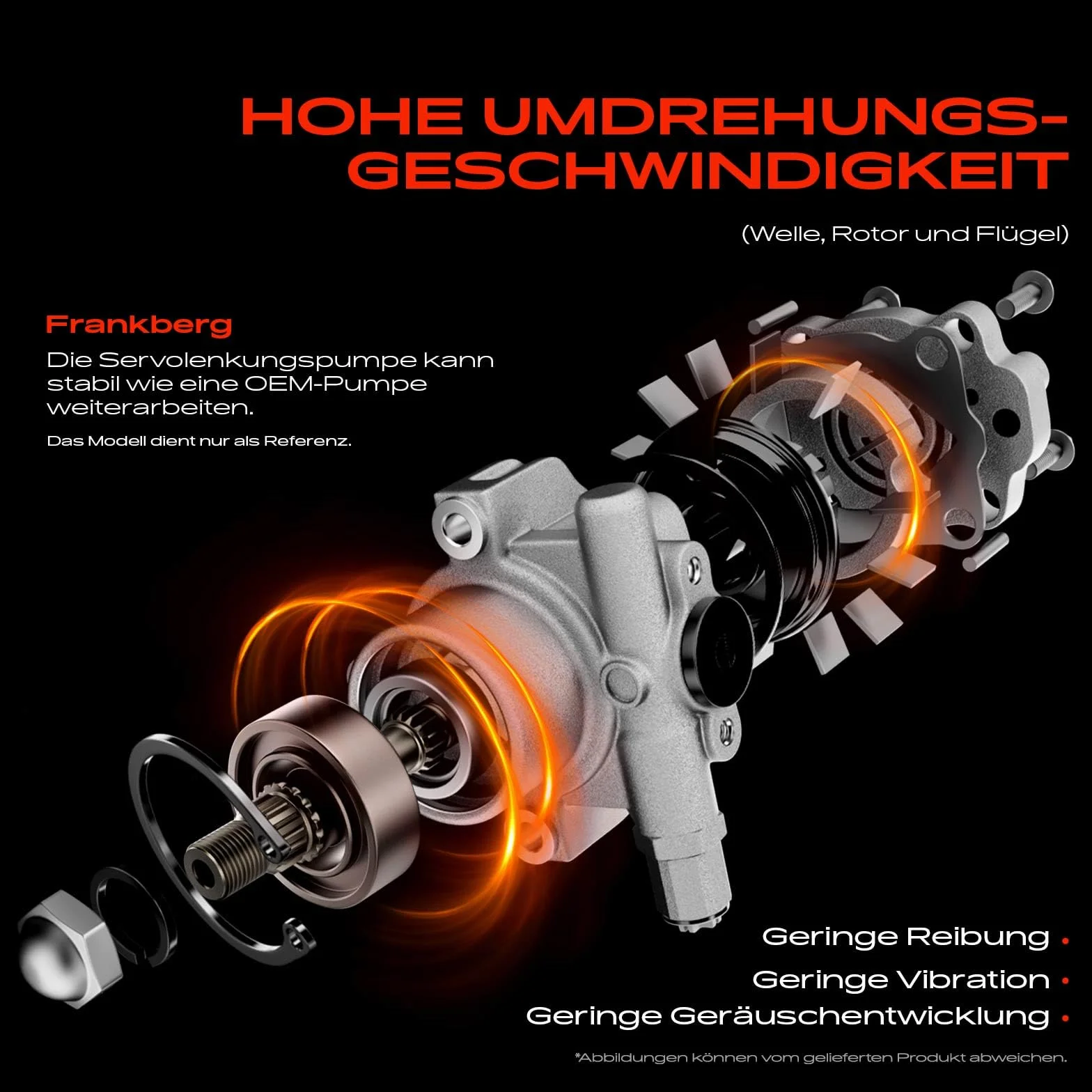 Frankberg Hydrauliczna pompa sterująca kompatybilna z 911 3.0L-3.2L 1982-1989 924 2,5L 1985-1988 944 2,5L-3.0L 1981-1991 968 3,0L 1991-1995