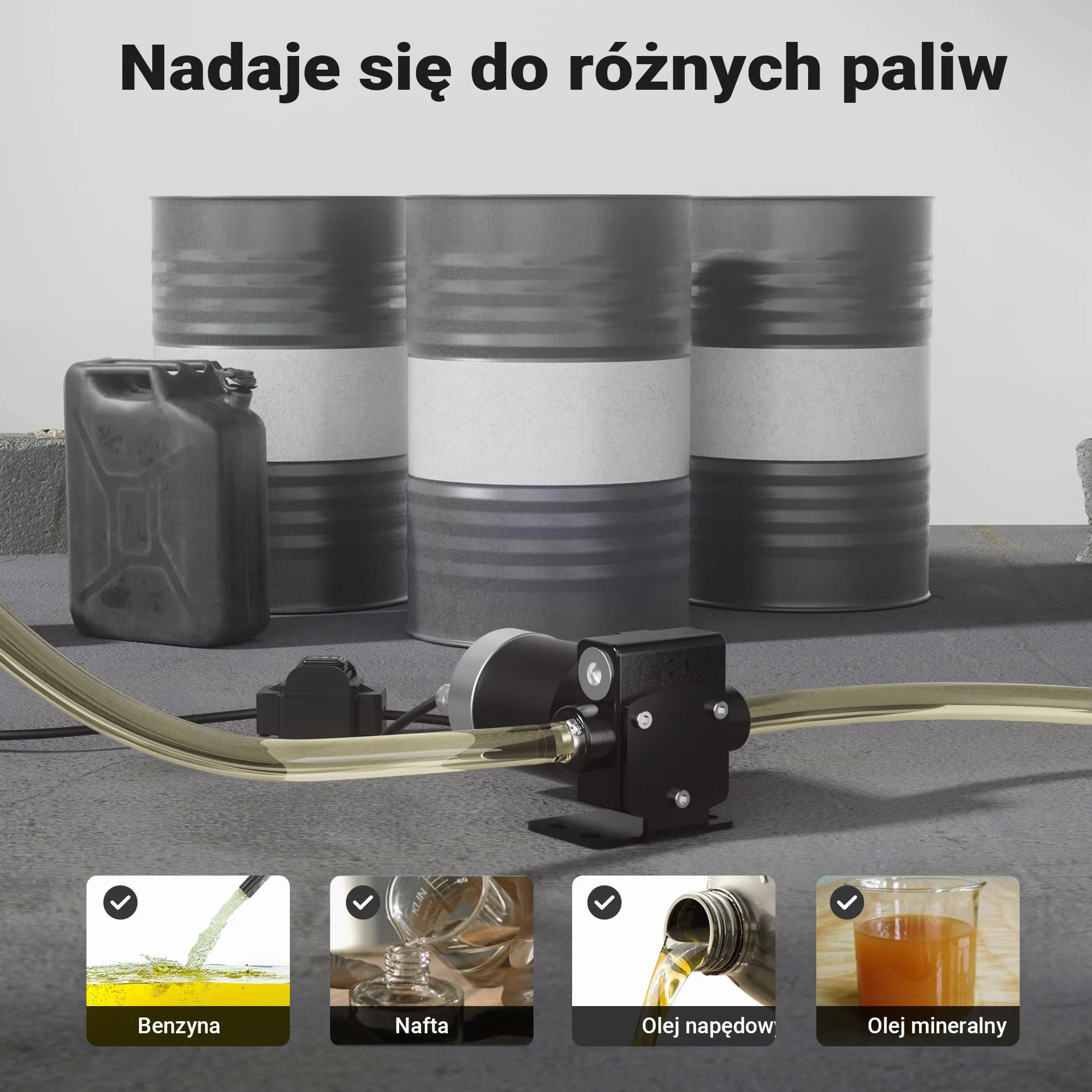 Wiltec Pompa do paliwa 12V DC 75W 14 l/min samozasysająca do oleju napędowego i benzyny 4200 obr/min