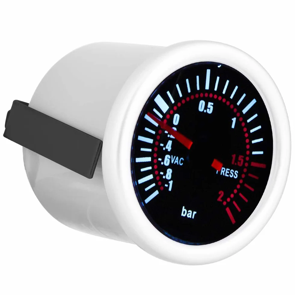 Qiilu 2" samochodowy Turbo Boost Gauge, uniwersalny 12 V LED cyfrowy miernik turboost PSI