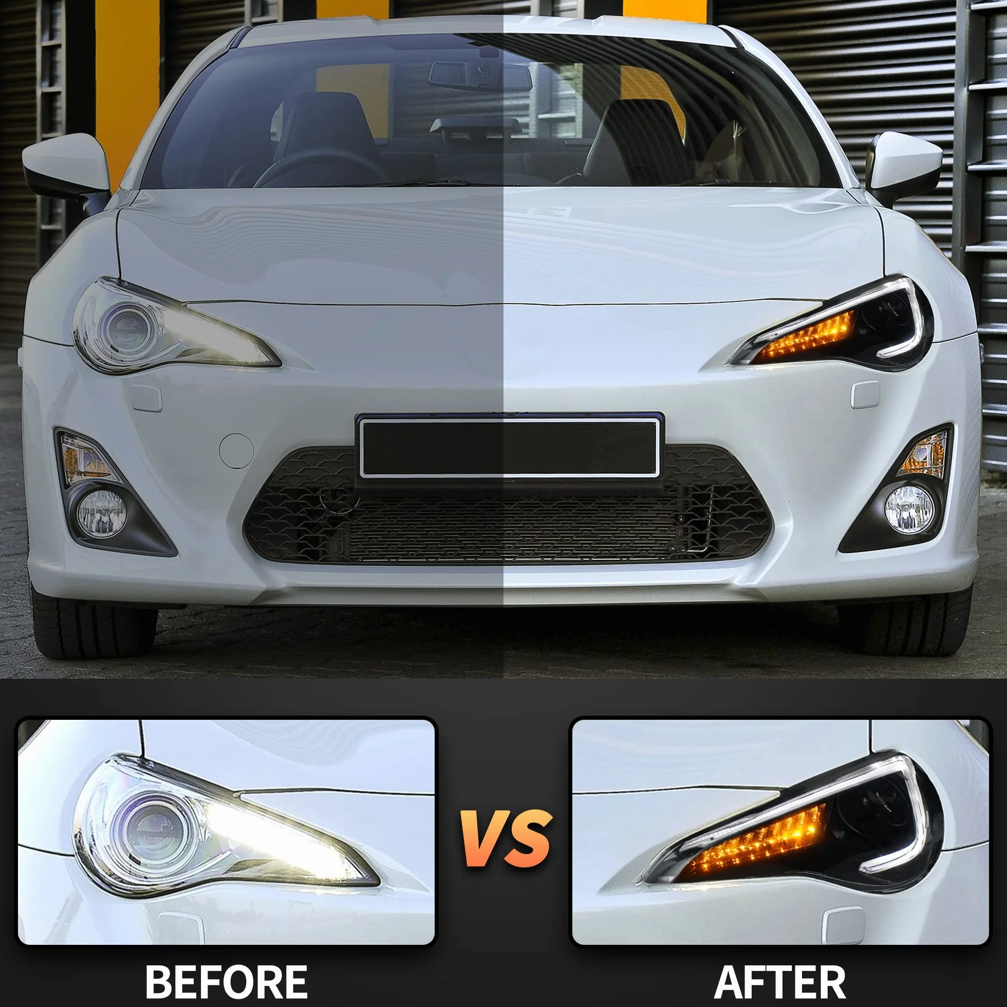 Reflektor LED VLAND do GT86 FT86 BRZ FR-S ZN6 2012-2018 Zestaw świateł przednich