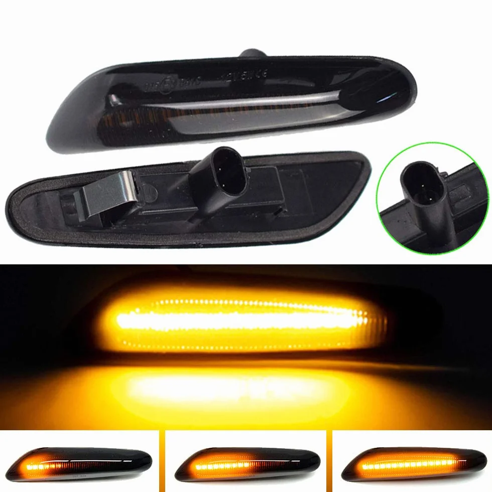 Boczne kierunkowskazy dynamiczne do BMW serii 3, 5, X1, X3 E60 E61 E46 E90 E91 E92 E93 E81 E82 E88 E83 E84