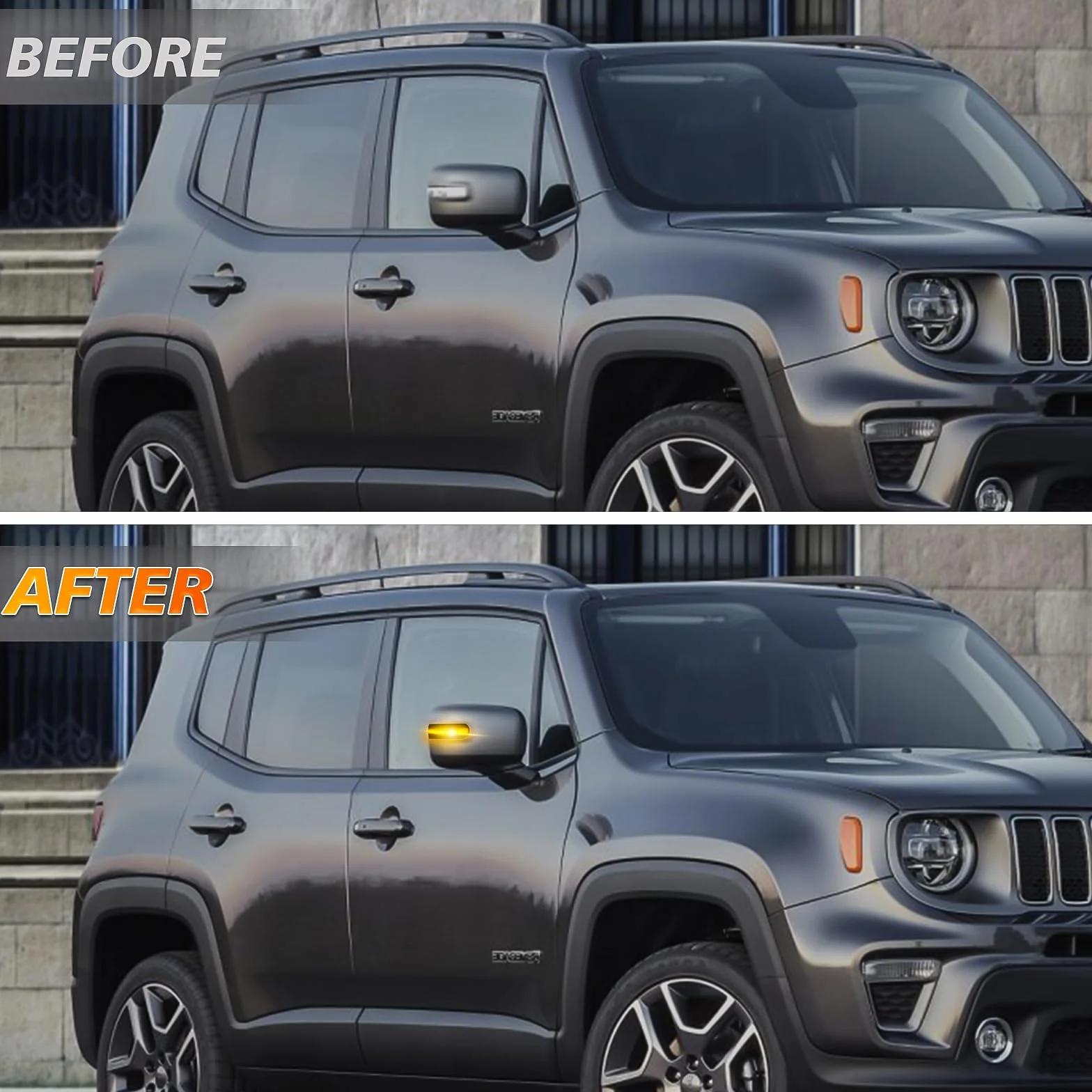 D-Lumina 2-częściowe dynamiczne kierunkowskazy LED do Jeep Renegade 2015-2022