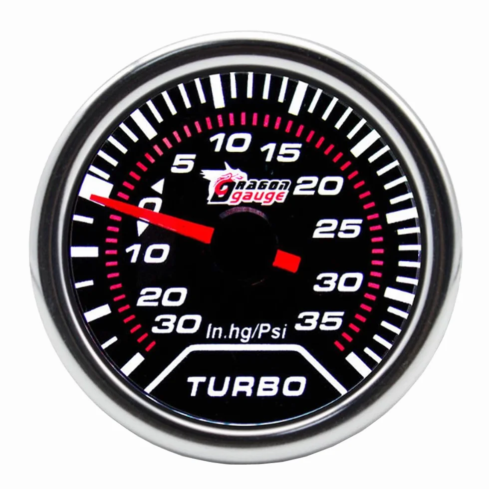 ETOPARS Uniwersalny Miernik Turbo Boost 2 Cal 52mm PSI Wskaźnik Biały