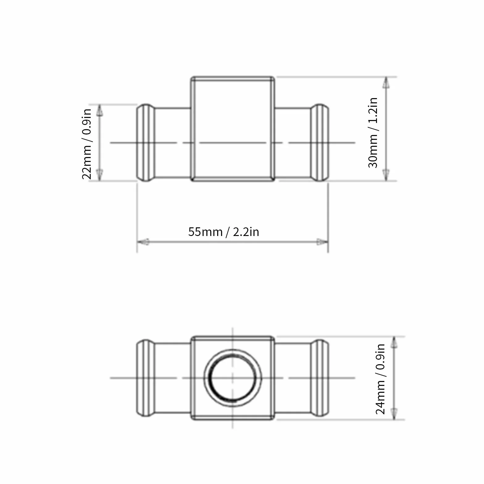 Przełącznik temperatury, termostat ze stopu aluminium przełącznik temperatury wody chłodnica wentylator płynu chłodzącego czujnik temperatury samochodowe czujniki płynu chłodzącego (czarny)
