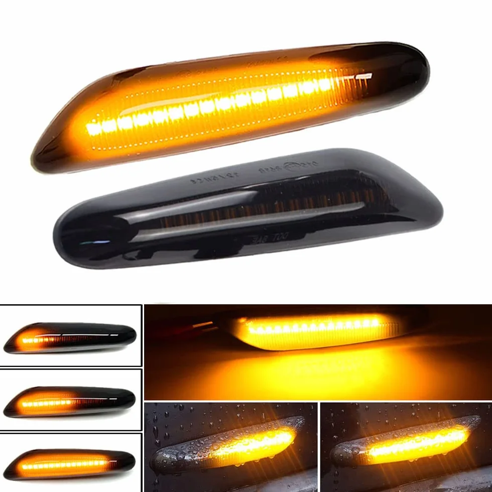 Boczne kierunkowskazy dynamiczne do BMW serii 3, 5, X1, X3 E60 E61 E46 E90 E91 E92 E93 E81 E82 E88 E83 E84