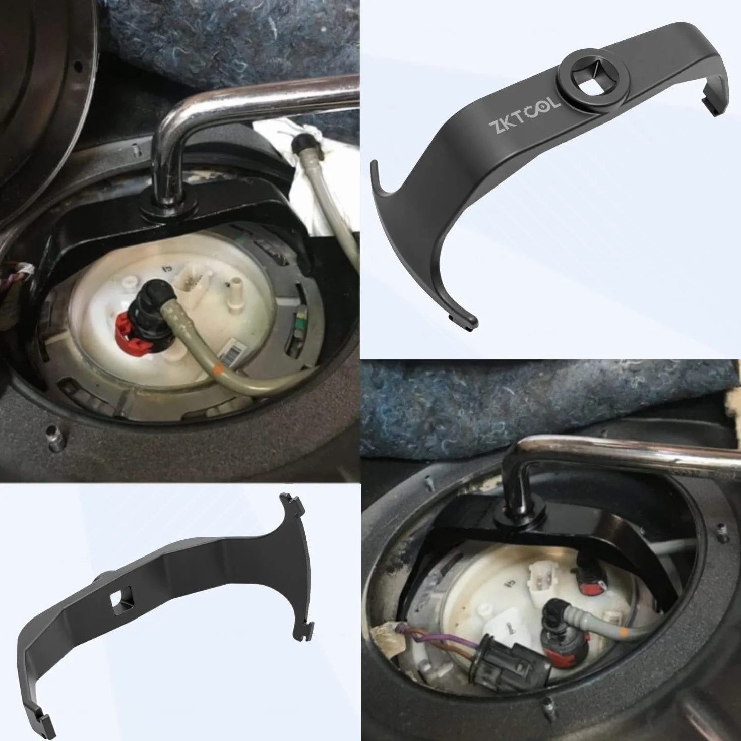 ZKTOOL 6599 Pierścień mocujący zamka zbiornika paliwa Narzędzie do demontażu i montażu przekaźników pompy paliwa Pasuje do Chrysler Dodge Ford Nissan Hyundai GM Jeep Wrangler Benz BMW Land Rover