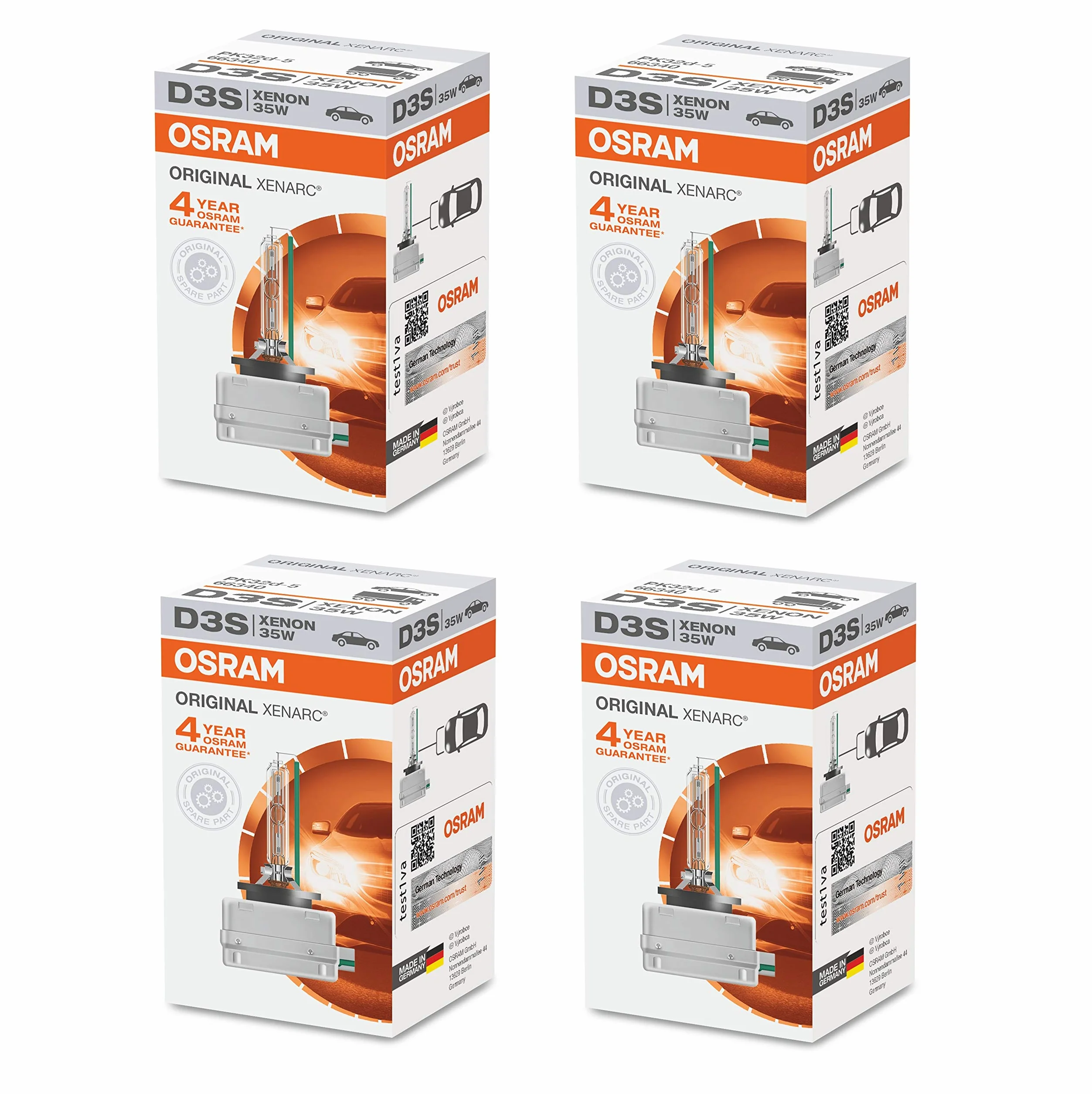 Osram Xenarc Original D3S HID żarówka ksenonowa 4 sztuki