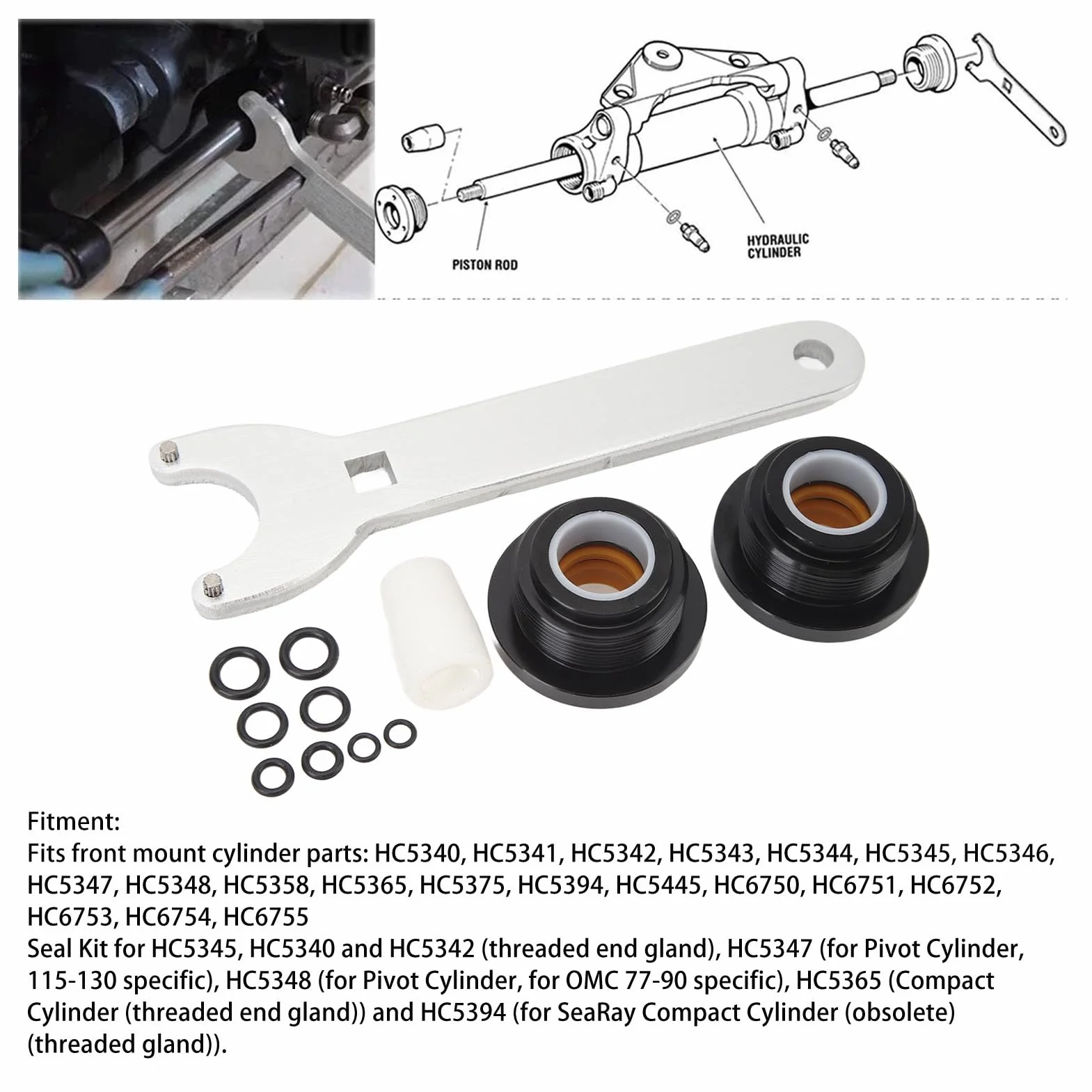 HC5345 HS5157 Zestaw Uszczelek do — Zestaw Uszczelek Hydraulicznych Cylindrów Układu Kierowniczego Montowany z Przodu, Wysoka wydajność