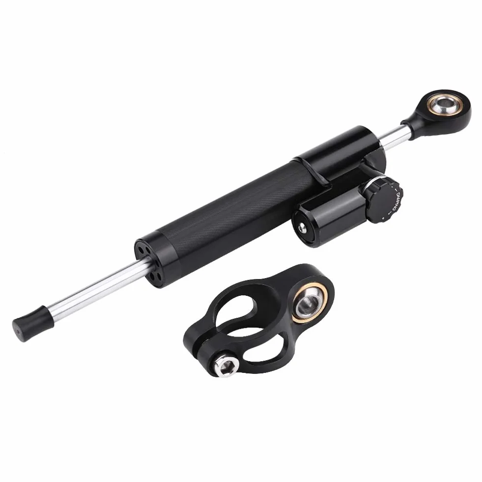 EVGATSAUTO Amortyzator kierownicy aluminiowy uniwersalny motocyklowy stabilizator