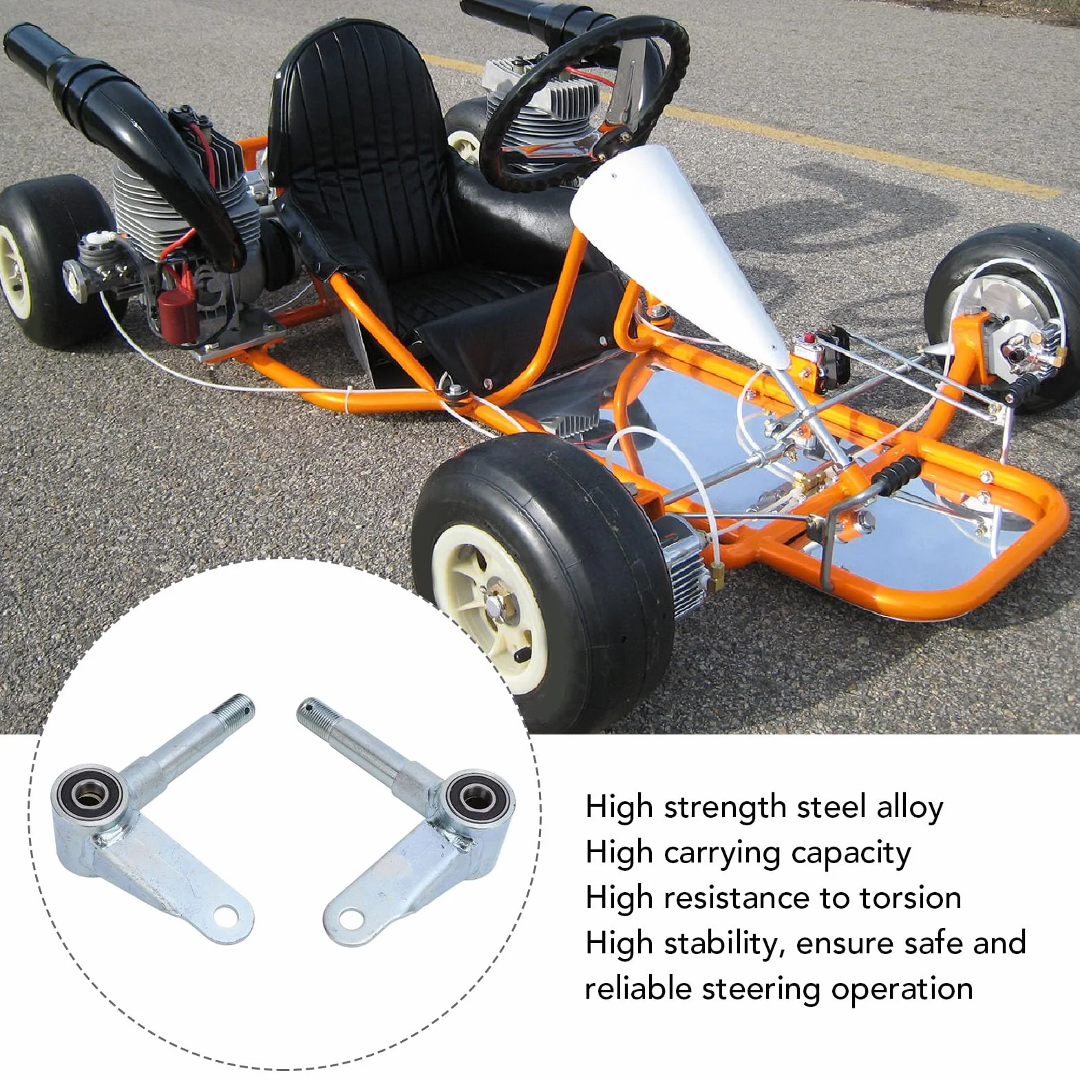 Trzpień Zwrotnicy Przedniego Amortyzatora 12mm Gwint M15 Pasuje do Quadów ATV 110-250 Cm3 Stop Stali