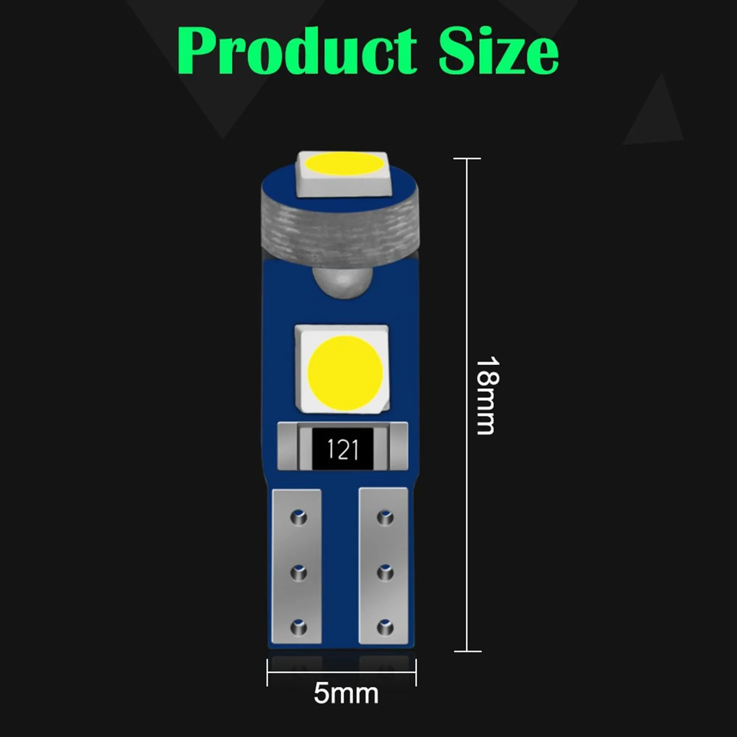 10 szt. T5 W3W 2721 27 37 286 PC74 żarówka LED 12 V 20 lm 0,5 W 3SMD 3030 chipy oświetlenie wnętrza samochodu, deska rozdzielcza, zamiennik lampy instrumentu samochodu, błękitna