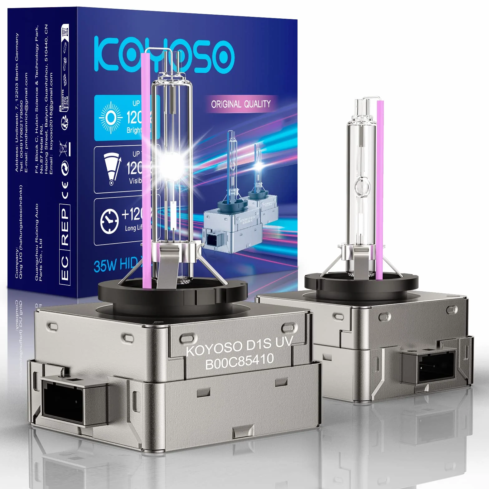 KOYOSO D1S żarówka ksenonowa 35W 10000K HID zestaw 2 sztuki