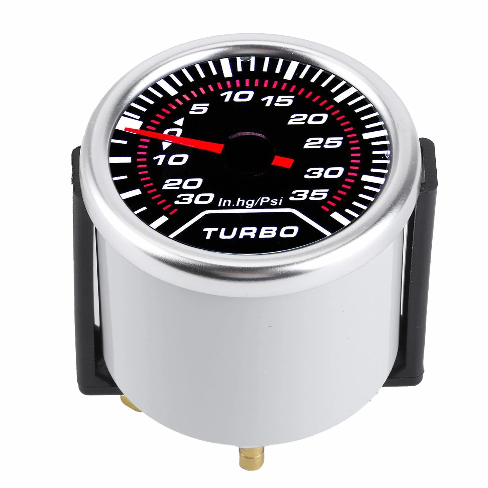 Bediffer Profesjonalny Manometr Turbo Boost 35PSI z przydymioną soczewką, Wskaźnik Turbo Boost 52 Mm do Tuningu Samochodów, Uniwersalny Miernik Ciśnienia do Pojazdów Wyczynowych