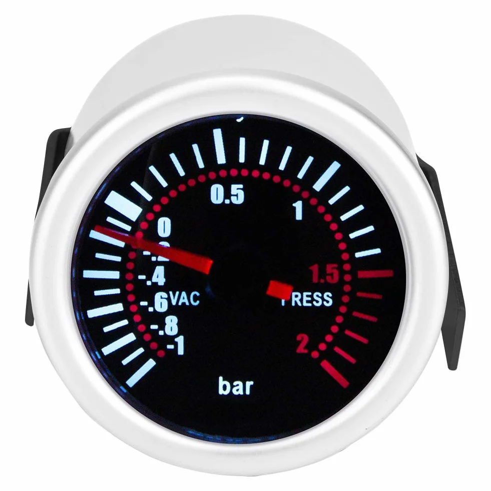 Qiilu 2" samochodowy Turbo Boost Gauge, uniwersalny 12 V LED cyfrowy miernik turboost PSI