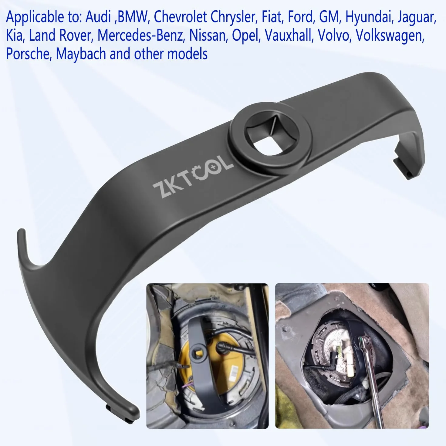 ZKTOOL 6599 Pierścień mocujący zamka zbiornika paliwa Narzędzie do demontażu i montażu przekaźników pompy paliwa Pasuje do Chrysler Dodge Ford Nissan Hyundai GM Jeep Wrangler Benz BMW Land Rover