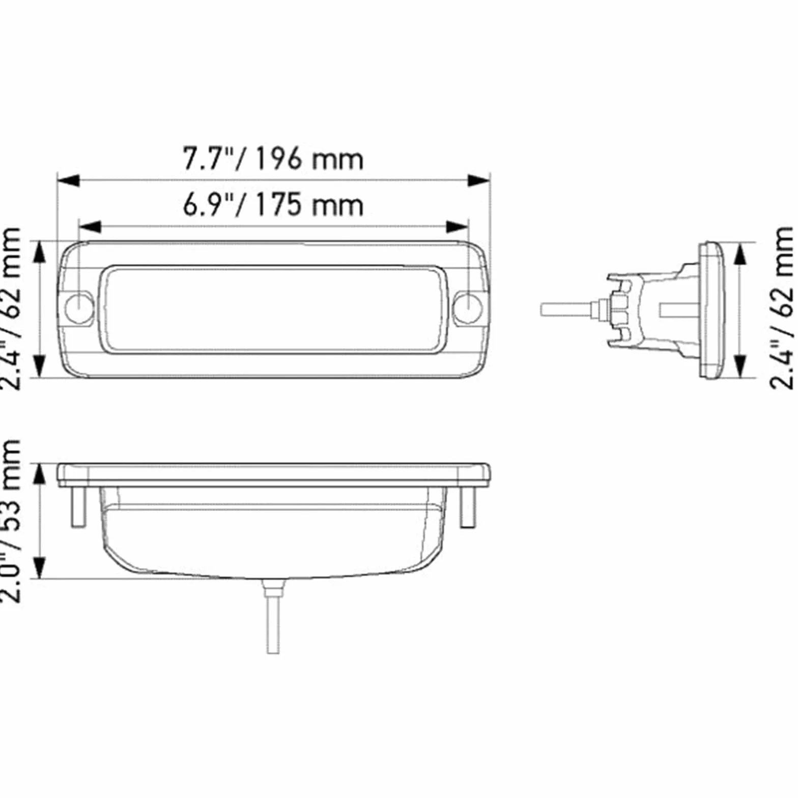 HELLA LED Reflektor dalekosiężny Black Magic Edgeless Mini Lightbar 6.2" 12V 24V 1600lm prostokątny 1FB 358 176-221