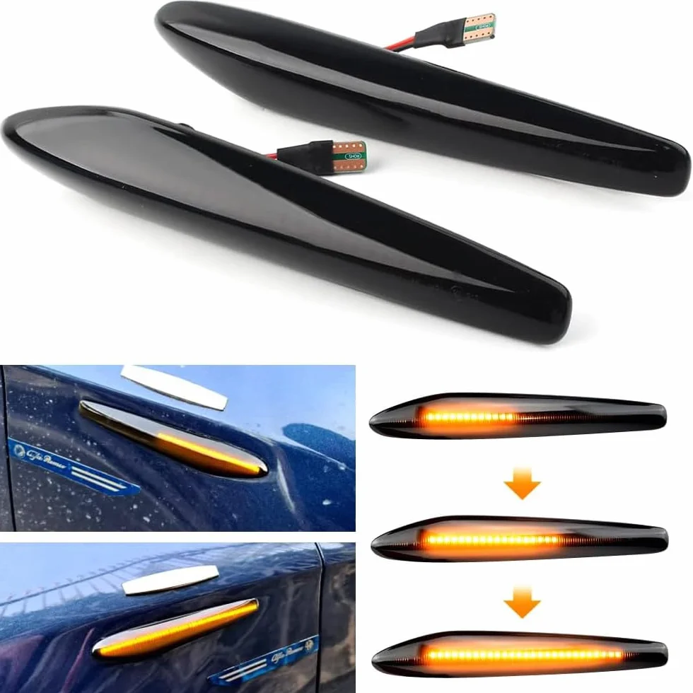LED kierunkowskaz boczny sekwencyjny Canbus do Alfa Romeo 159 939 czarny